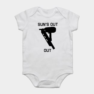 sun's out, nail guns out Baby Bodysuit